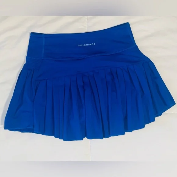 Gold Hinge Women’s Pleated Tennis Skirt in Cobalt Blue - Size Small - Picture 3 of 3